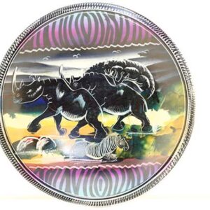 Hand Painted Animal Soapstone Plate Large