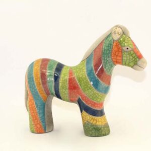 Raku Ceramic Zebra Colour Medium