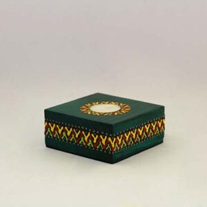 Square African Tealight Candle Holder